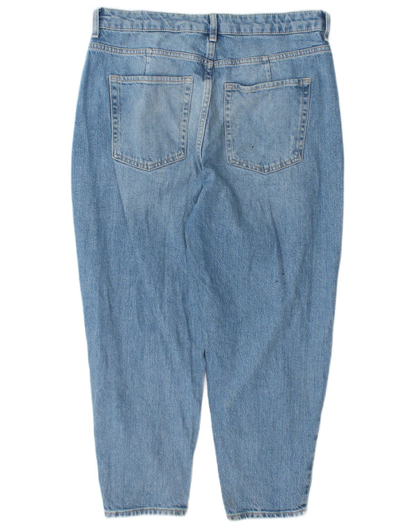 Marks & Spencer Damskie jeansy Mom Cropped UK 14 Large W34 L25 Niebieskie