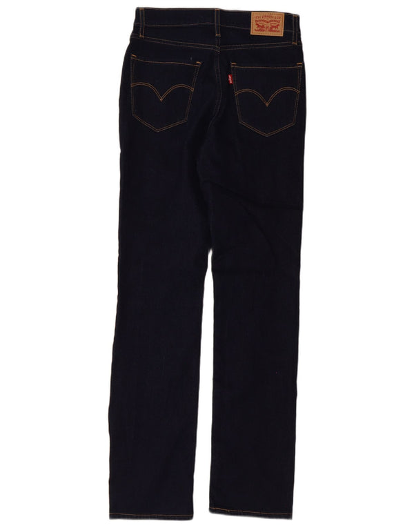 Damskie dżinsy Levi's 724 z wysokim stanem W27 L30 Granatowa bawełna