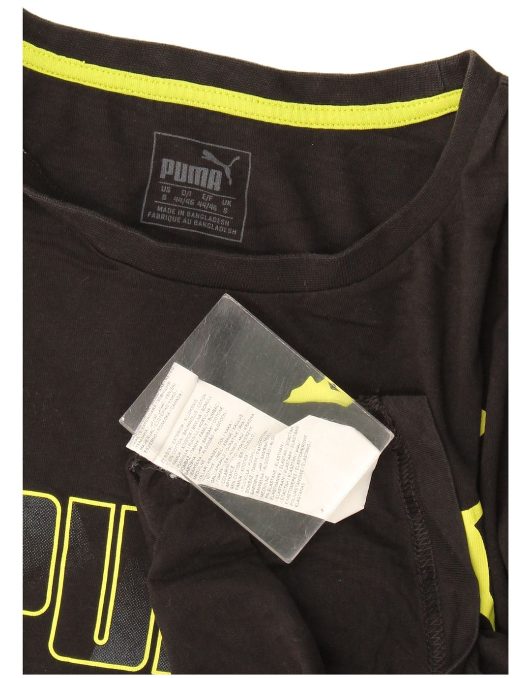 Męski T-shirt z grafiką Puma, mały, czarny, bawełniany