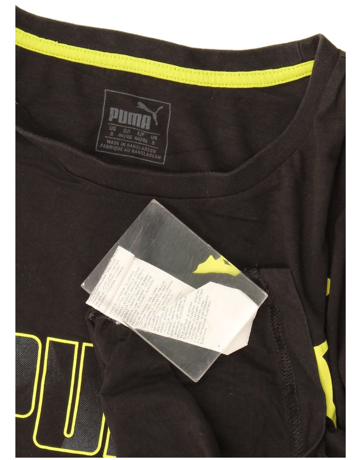 Męski T-shirt z grafiką Puma, mały, czarny, bawełniany