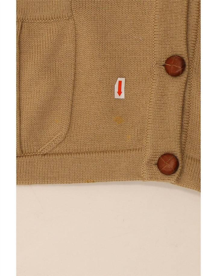 LUISA SPAGNOLI Damski sweter kardigan UK 14, duża beżowa wełna