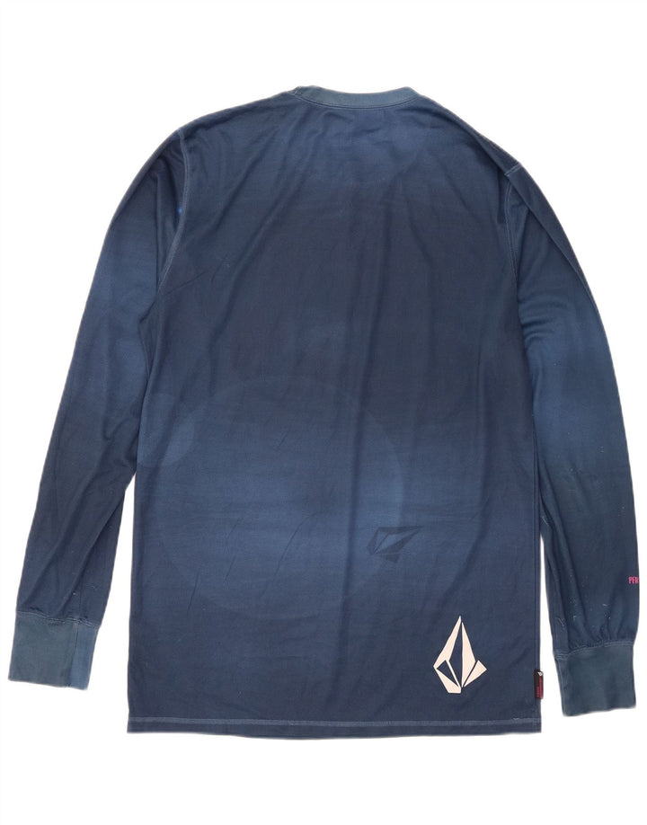 Męski top graficzny Volcom z długim rękawem, mały, granatowy