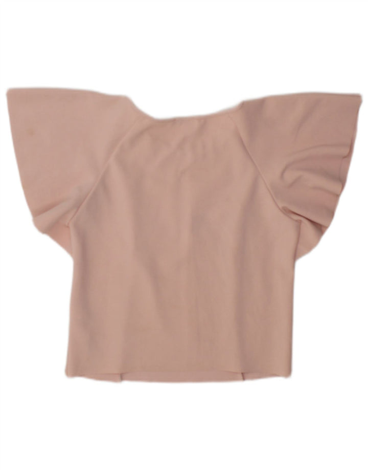 Bluzka damska Zara Crop Batwing Top UK 10 Small Pink Polyester