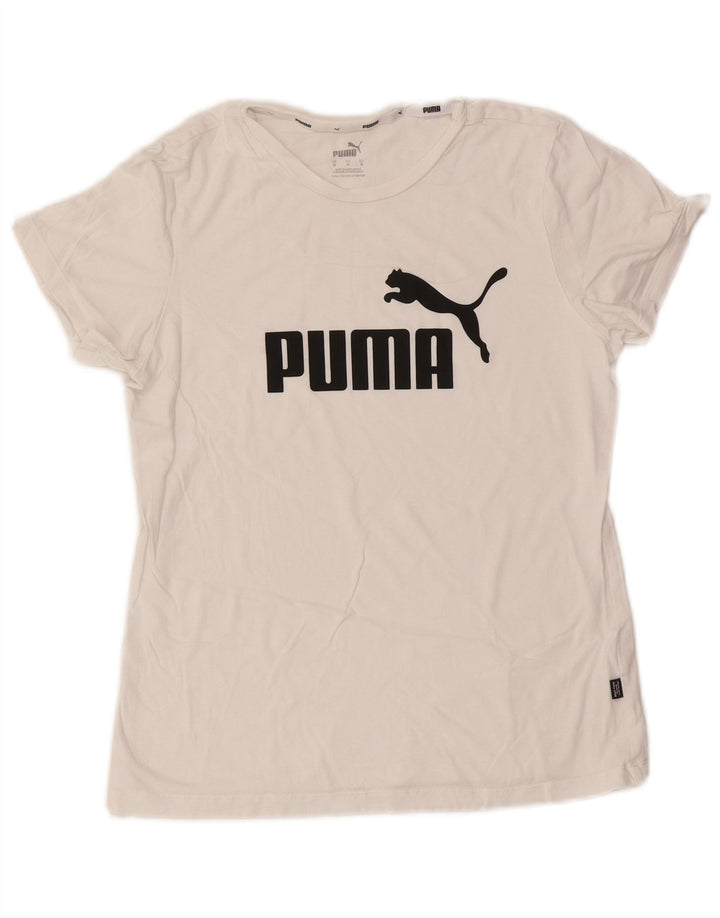 Damska koszulka z grafiką Puma Top UK 12 Średnia biel