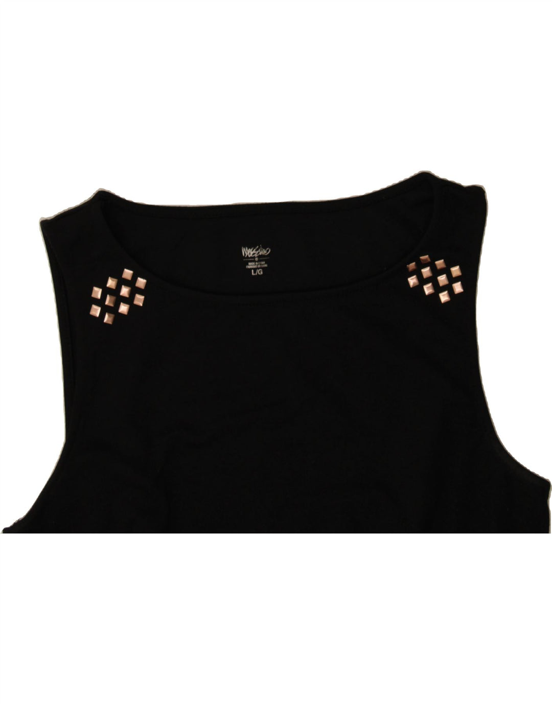 MOSSIMO Womens Sleeveless Blouse Top UK 14 Large Black Polyester Vintage Mossimo and Second-Hand Mossimo from Messina Hembry 