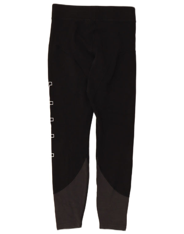 Damskie legginsy Nike Graphic UK 12, bawełna w kolorze średniej czerni