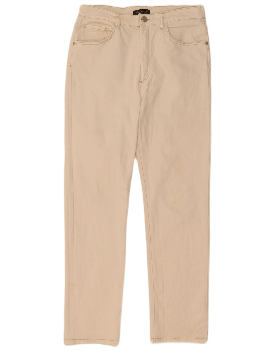 Damskie proste dżinsy Massimo Dutti EU 40 Medium W30 L29 Złamana biała bawełna