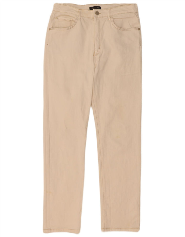 Damskie proste dżinsy Massimo Dutti EU 40 Medium W30 L29 Złamana biała bawełna