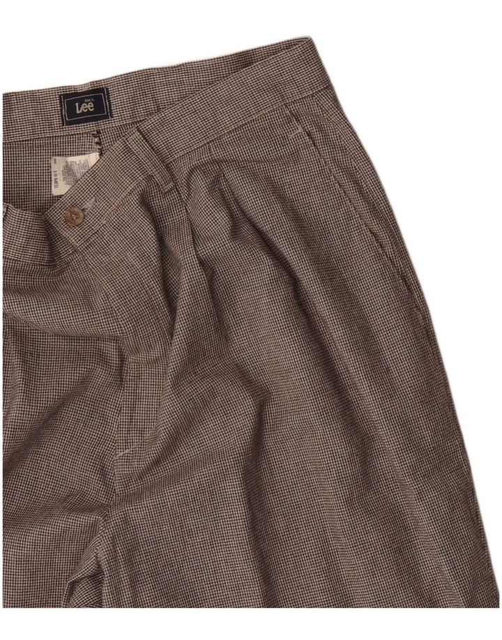 Spodnie damskie LEE Pegged Chino US 18 2XL W36 L28 Brązowe pepitkę