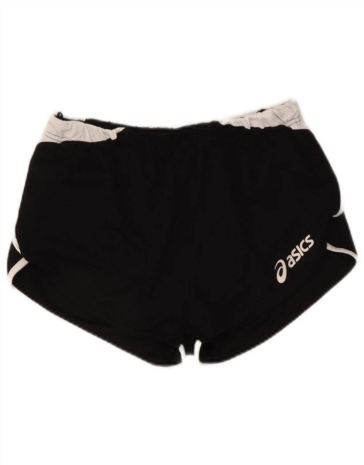 Damskie spodenki sportowe Asics z grafiką UK 10, mały, czarny poliester z blokami kolorów