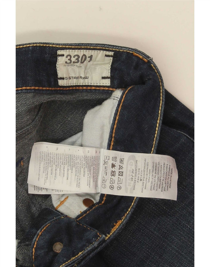 G-Star Damskie 3301 Slim Jeans W26 L32 Niebieska bawełna
