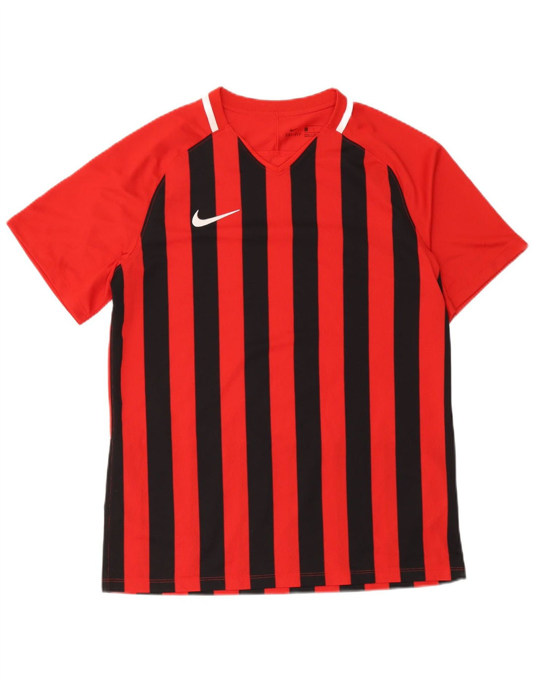 Męska koszulka Nike Dri Fit z poliestru w duże czerwone paski