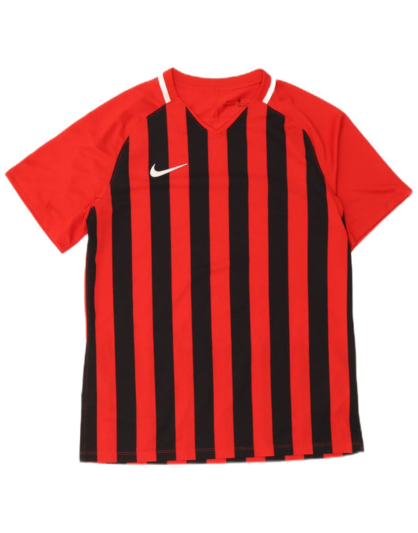 Męska koszulka Nike Dri Fit z poliestru w duże czerwone paski