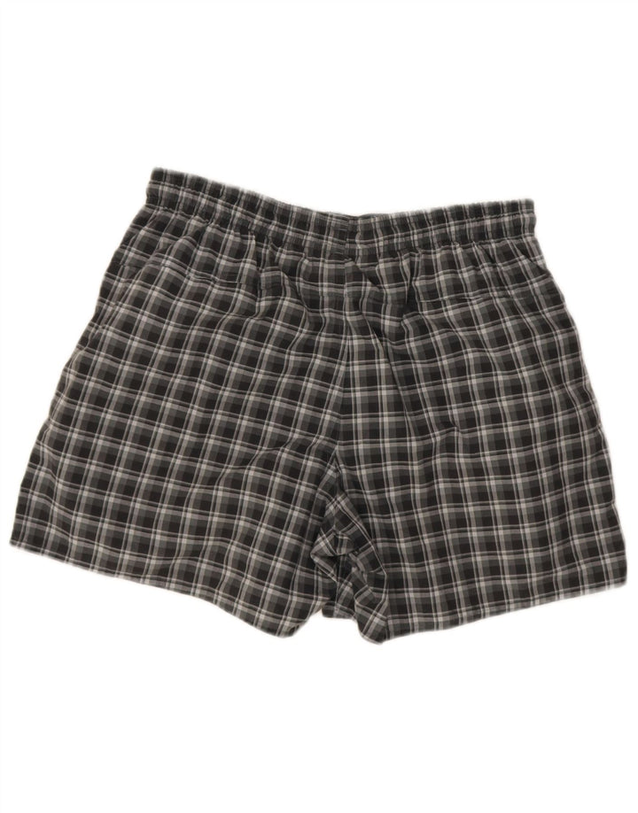 Męskie spodenki kąpielowe Adidas, średnioszare, poliestrowe w kratkę