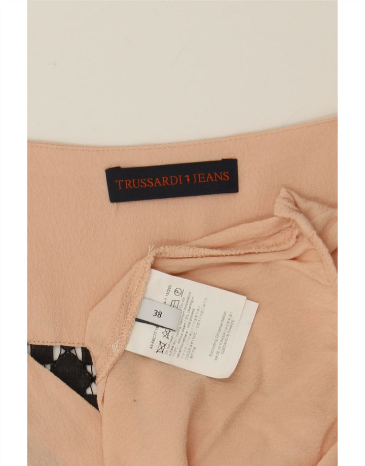 TRUSSARDI Womens Oversized Blouse Top IT 38 XS Pink Colourblock Vintage Trussardi and Second-Hand Trussardi from Messina Hembry 