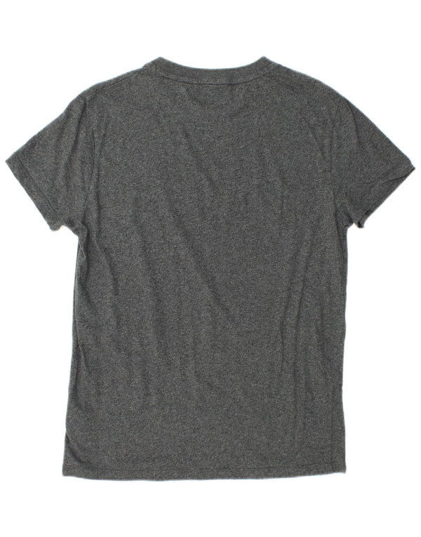 SUPERDRY Męski T-shirt Top Średniej Szarej Bawełny Nakrapianej