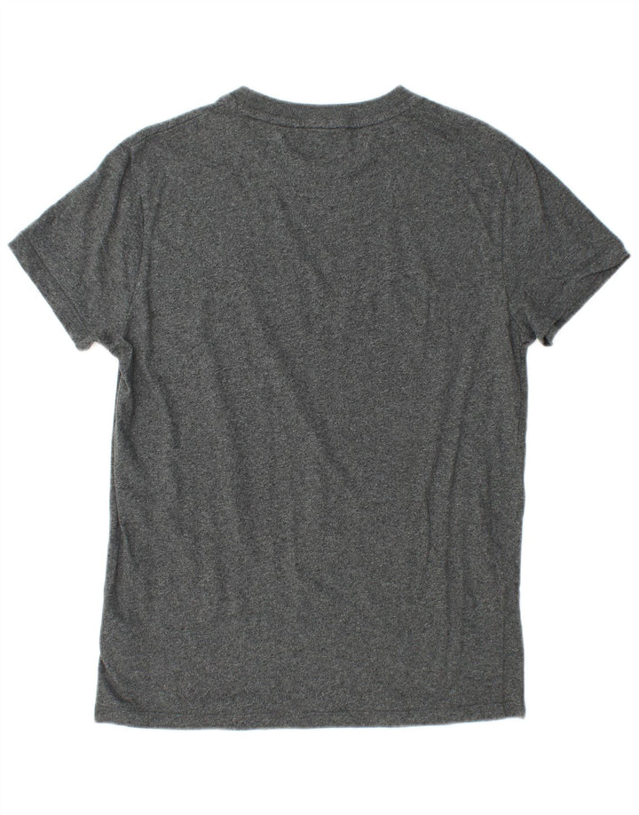 SUPERDRY Męski T-shirt Top Średniej Szarej Bawełny Nakrapianej