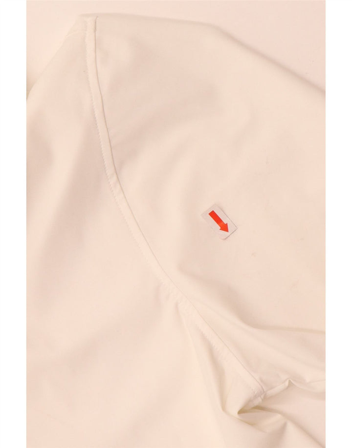 Męska koszulka polo BOTTEGA ARTIGIANA, nylon w kolorze złamanej bieli