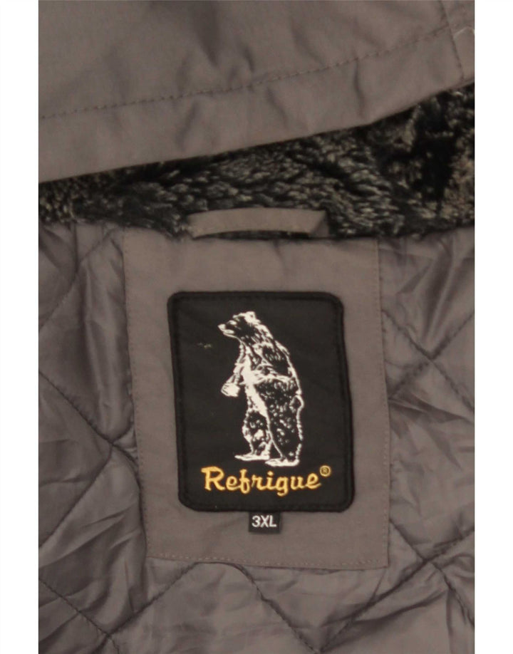 Męska kurtka parka z kapturem Refrigiwear UK 46 3XL szara