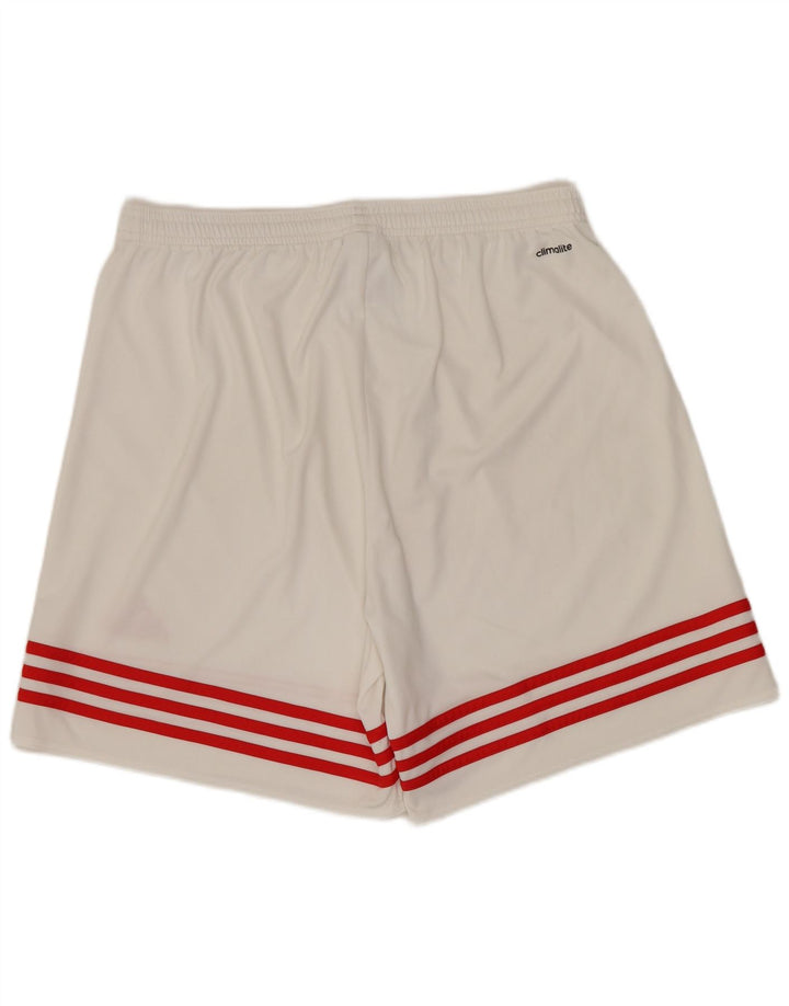 Męskie spodenki sportowe ADIDAS Climalite, duże, białe, poliestrowe