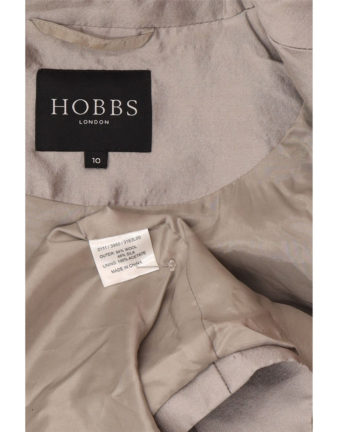 Płaszcz damski Hobbs UK 10, mały, szary, wełniany