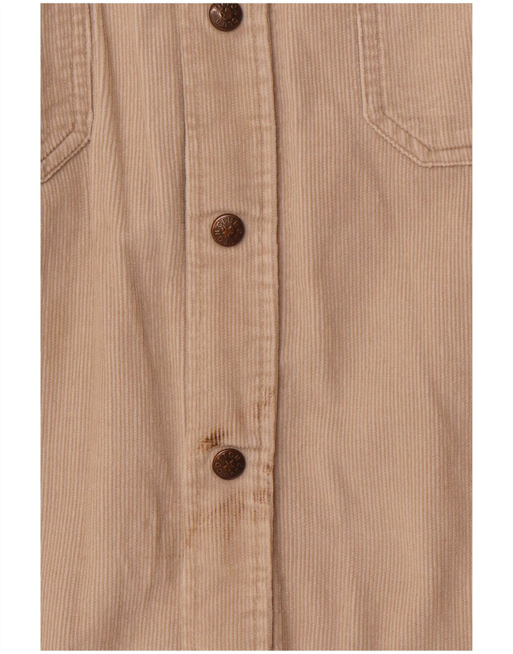 COTTON CLUB Męska sztruksowa koszula, duża, beżowa, bawełniana