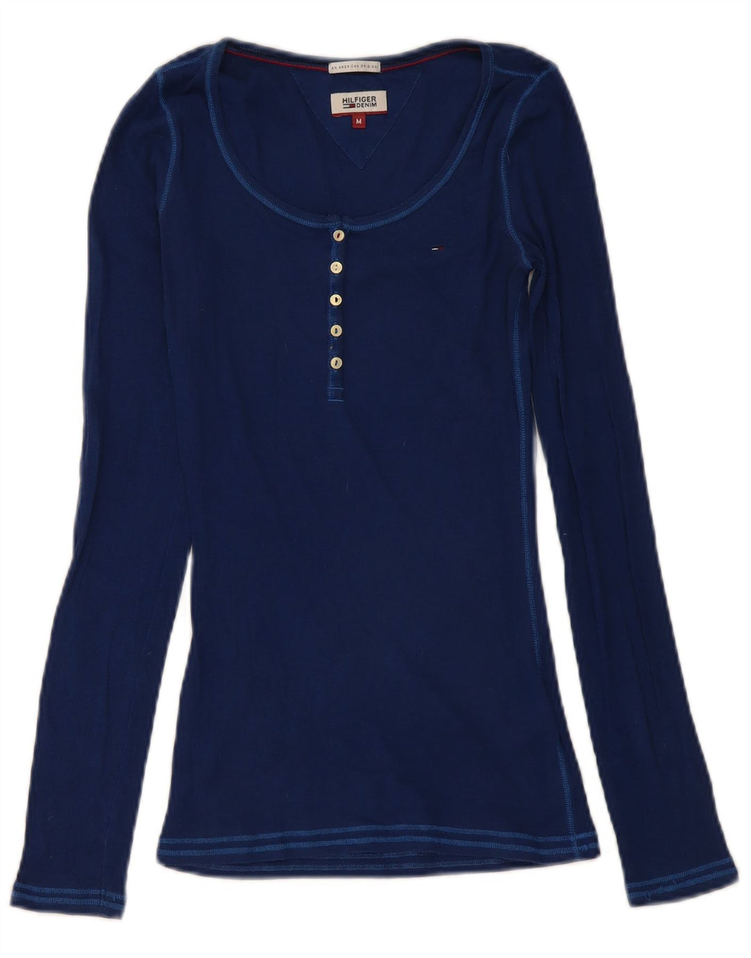 Top damski Tommy Hilfiger z długim rękawem UK 12, średni granatowy