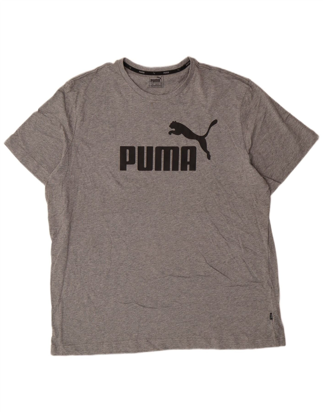 Męska koszulka z grafiką Puma Top 2XL Szara bawełna