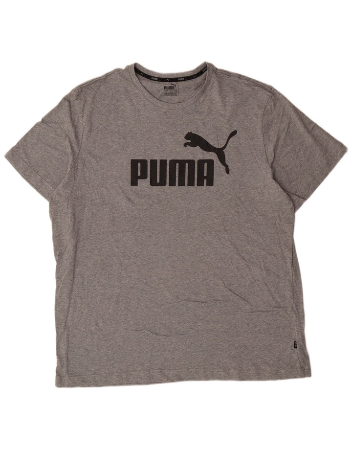 Męska koszulka z grafiką Puma Top 2XL Szara bawełna