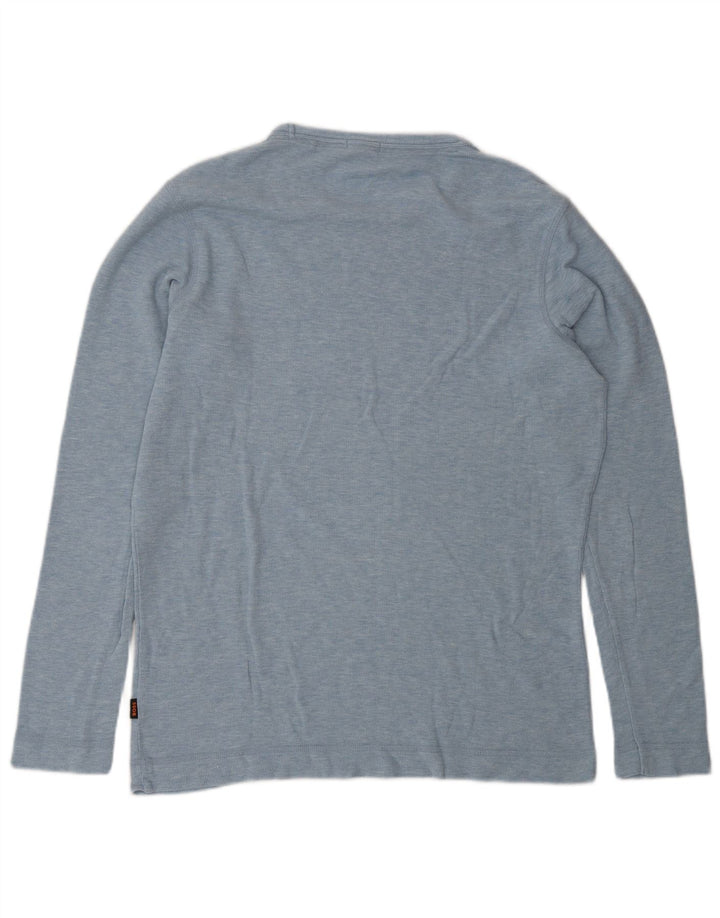 Męski top slim fit Hugo Boss z długim rękawem, duży, niebieski