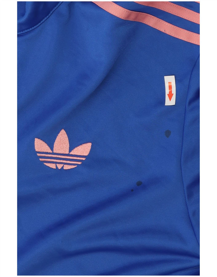 Damska bluza dresowa Adidas UK 12/14 Średni niebieski poliester