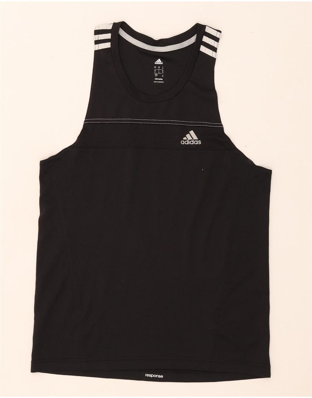 Męska kamizelka z grafiką ADIDAS, mała, czarna, poliester