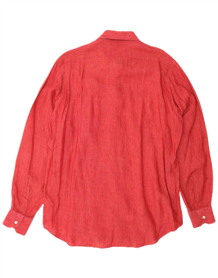 Koszula męska CAMICISSIMA Slim Fit XL, czerwona lniana