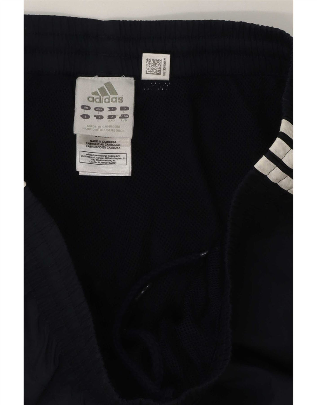 Męskie spodnie dresowe Adidas Cargo Capri, duże, granatowe, z poliestru