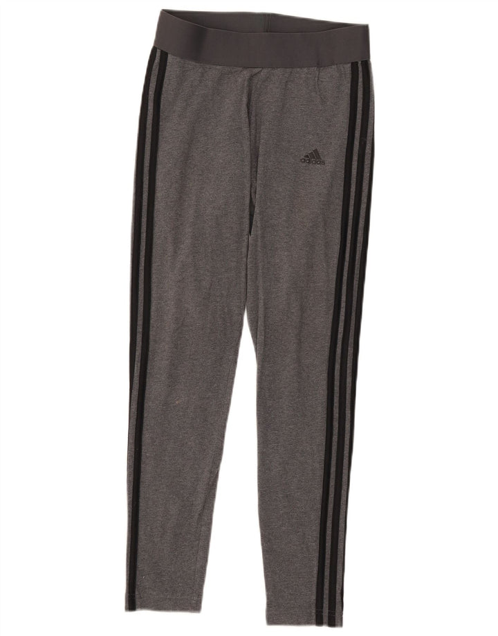 Legginsy damskie ADIDAS UK 8/10, małe, szare, bawełniane