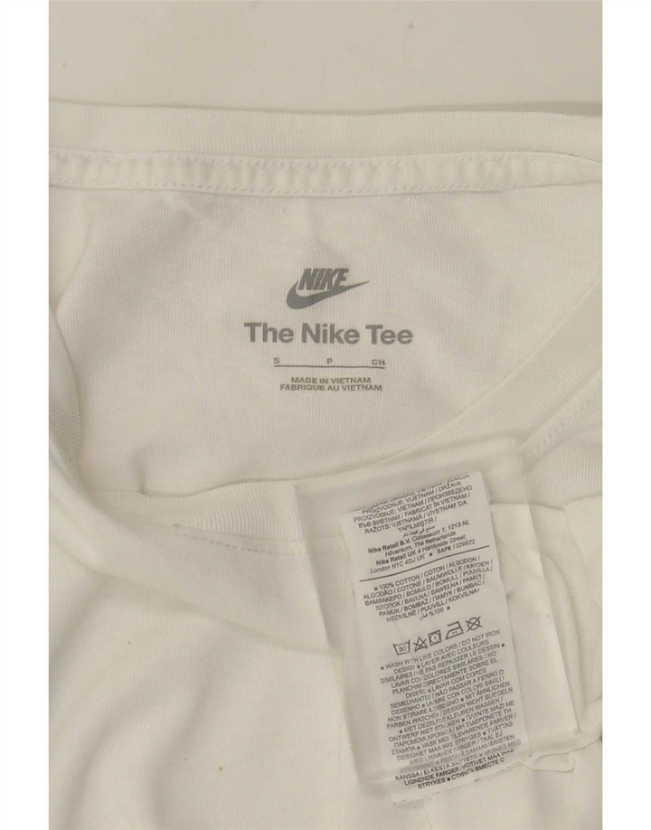 T-shirt męski Nike, mały, biały, bawełniany
