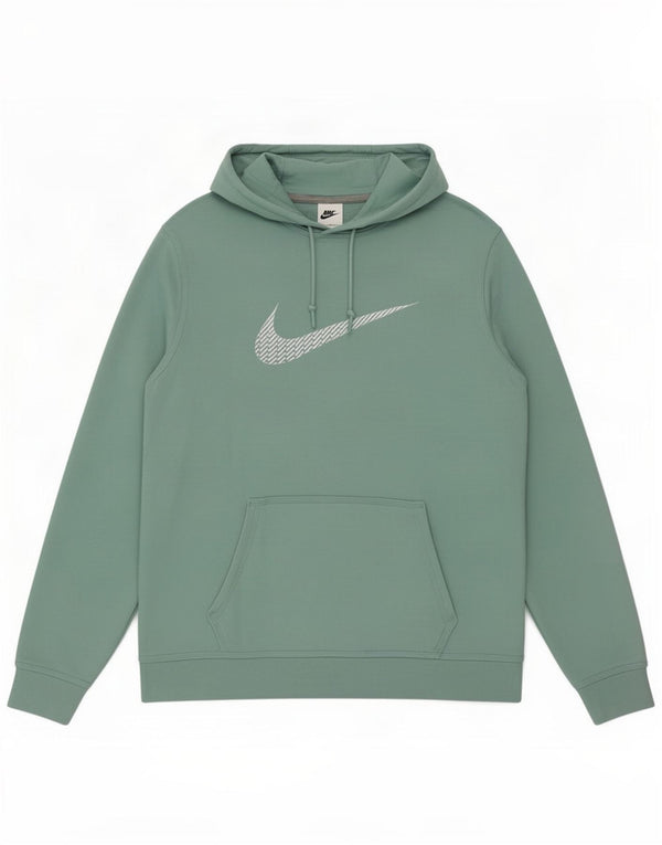 Damski sweter z kapturem Nike Graphic UK 16, duży, zielony, bawełniany