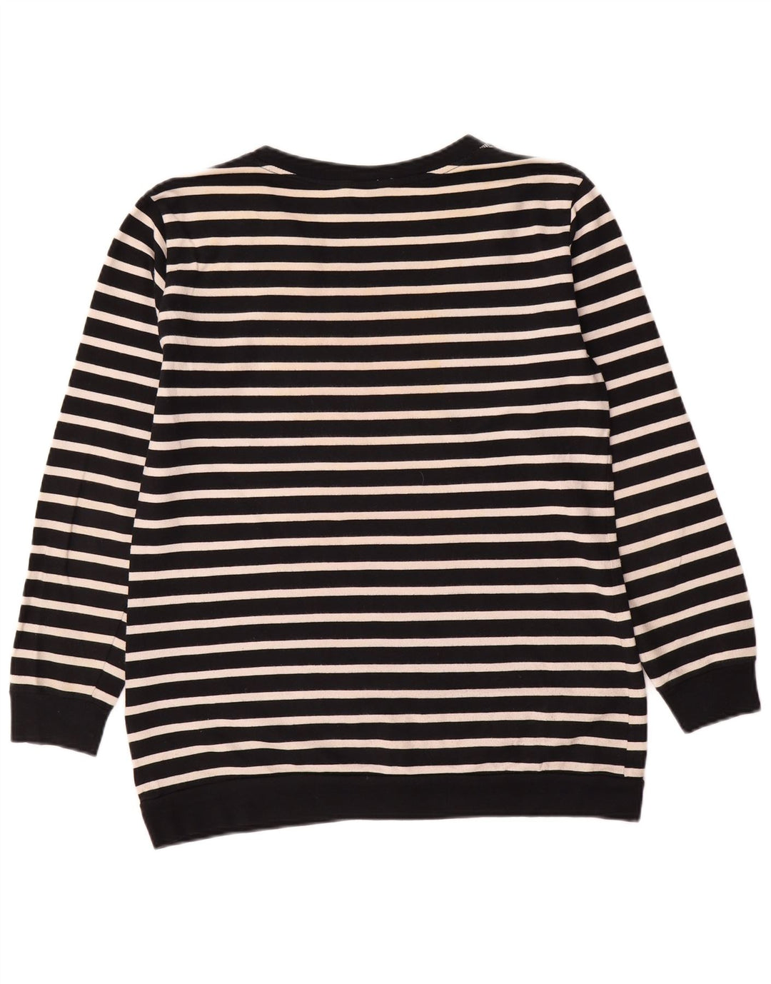 Damska bluza Massimo Dutti Jumper UK 10 Small Black Striped Cotton