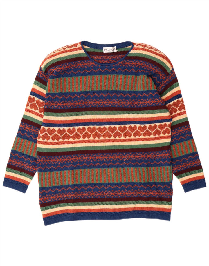 MONARI Womens Crew Neck Jumper Sweater UK 16 Large  Multicoloured