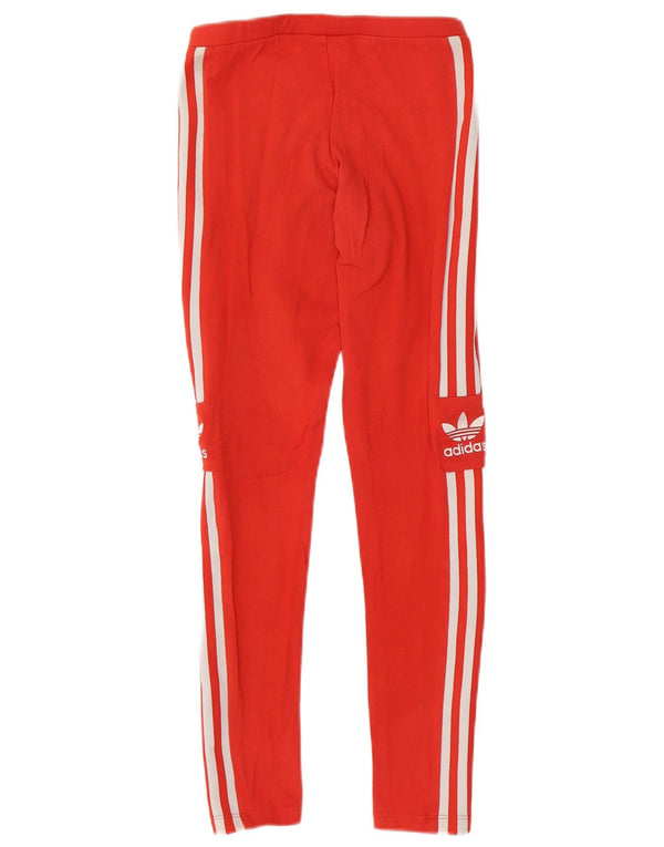 Legginsy damskie ADIDAS UK 6 XS, czerwone, bawełniane