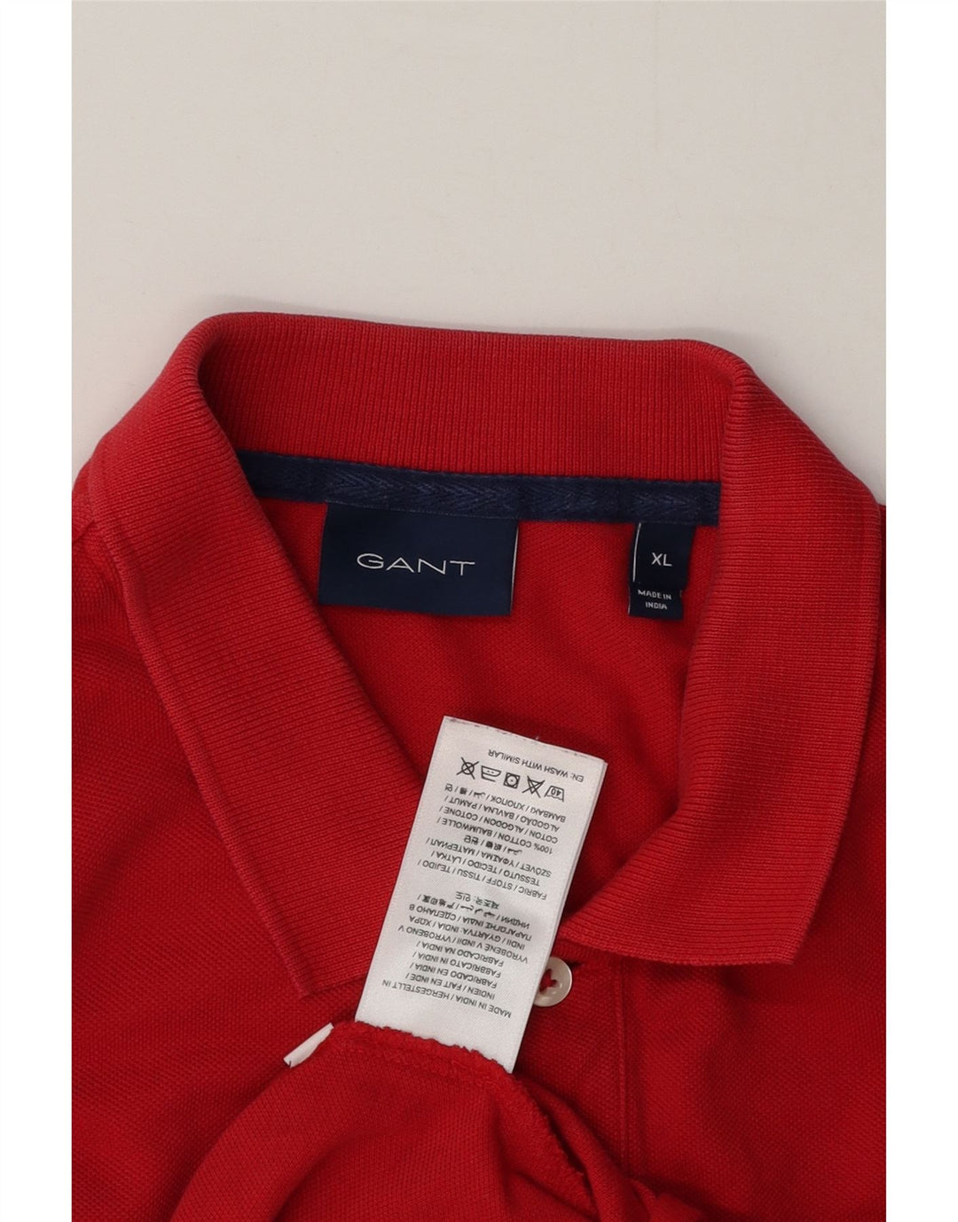 Męska koszulka polo Gant XL, czerwona, bawełniana