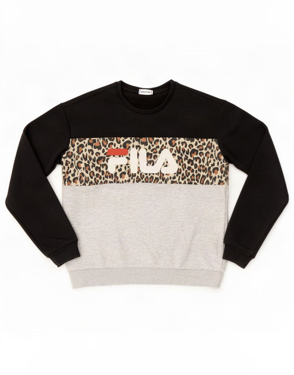 Damska bluza z grafiką Fila Jumper UK 8 Mały, wielobarwny nadruk zwierzęcy