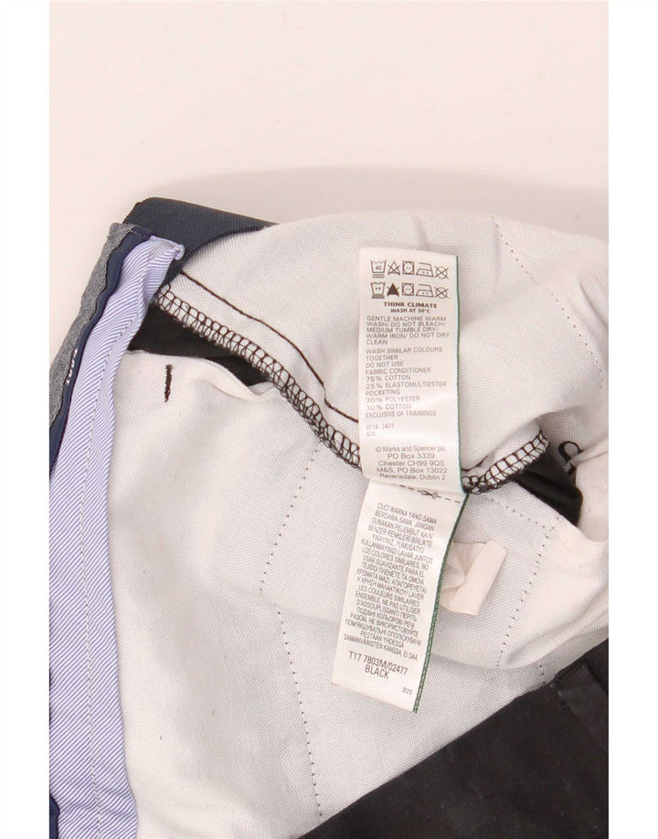 Męskie spodenki Chino Marks & Spencer W30, średnia czarna bawełna