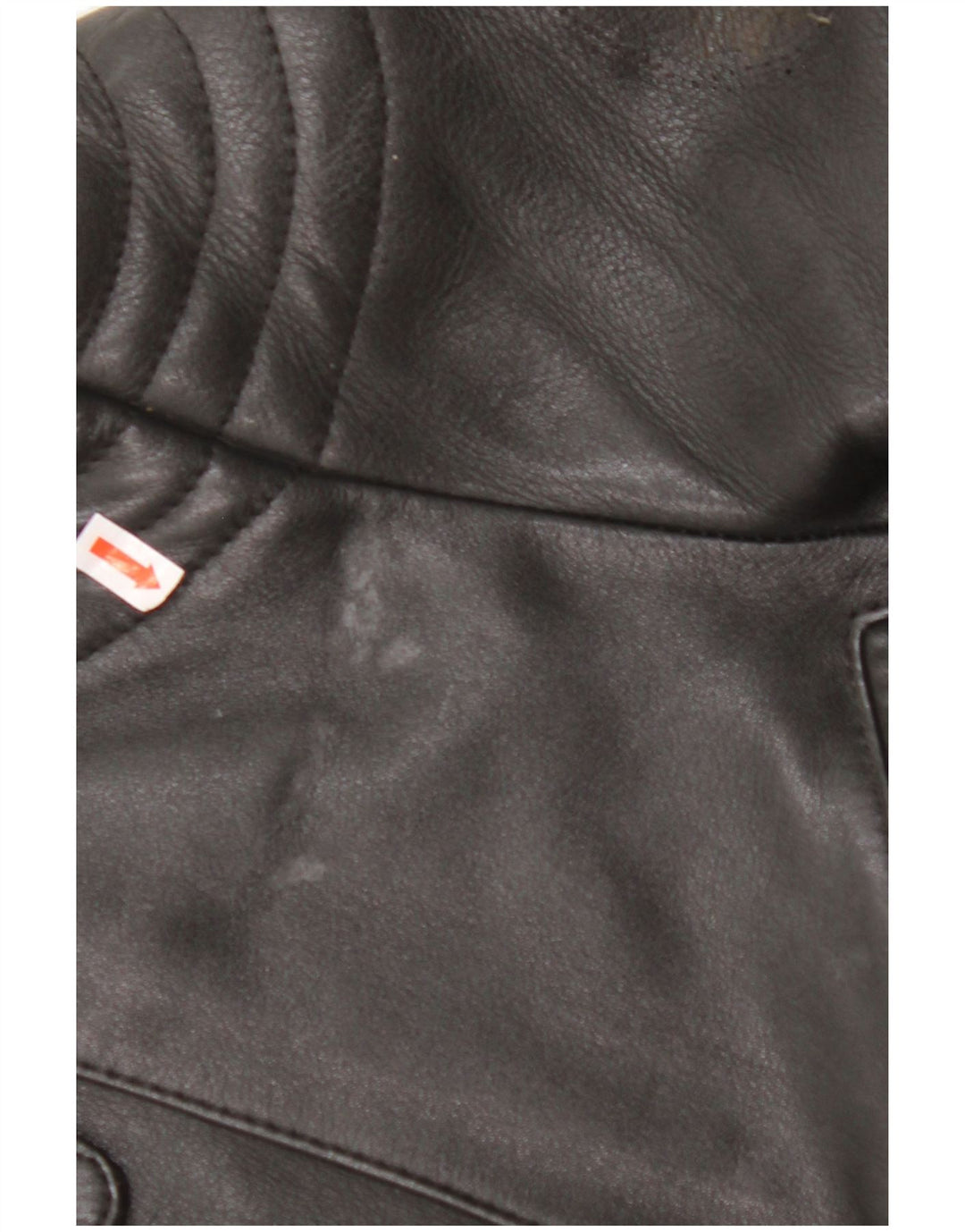 Damska skórzana kurtka motocyklowa VINTAGE UK 18 XL, czarna skóra