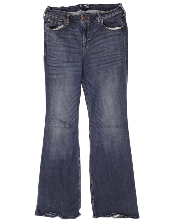 Dżinsy damskie Hollister Bootcut UK 16, duże, W33 L30, niebieska bawełna