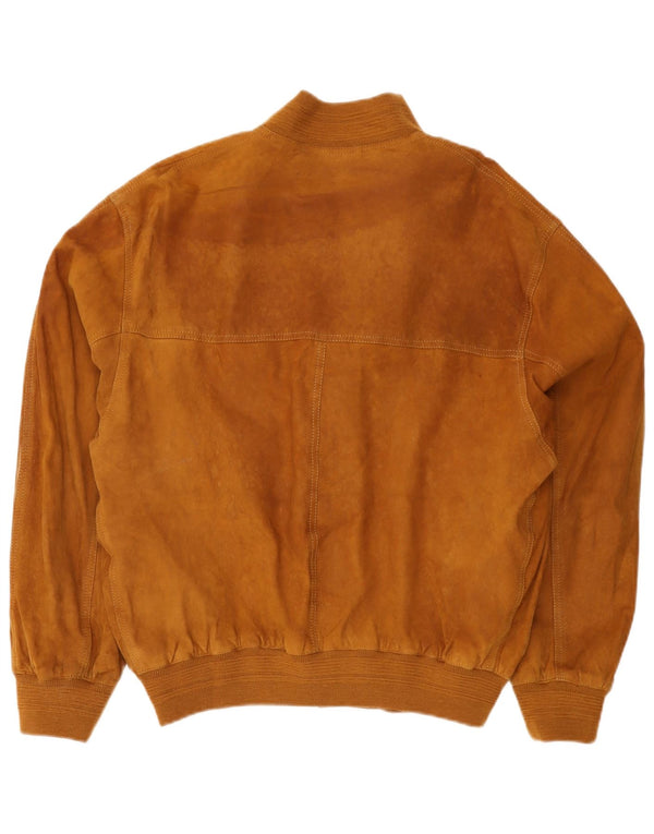 Vintage męska zamszowa kurtka bomber IT 52 XL beżowa