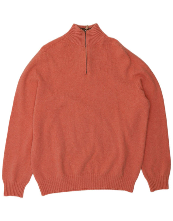 Gioferrari Męski sweter z zamkiem błyskawicznym IT 56 2XL Różowa wełna