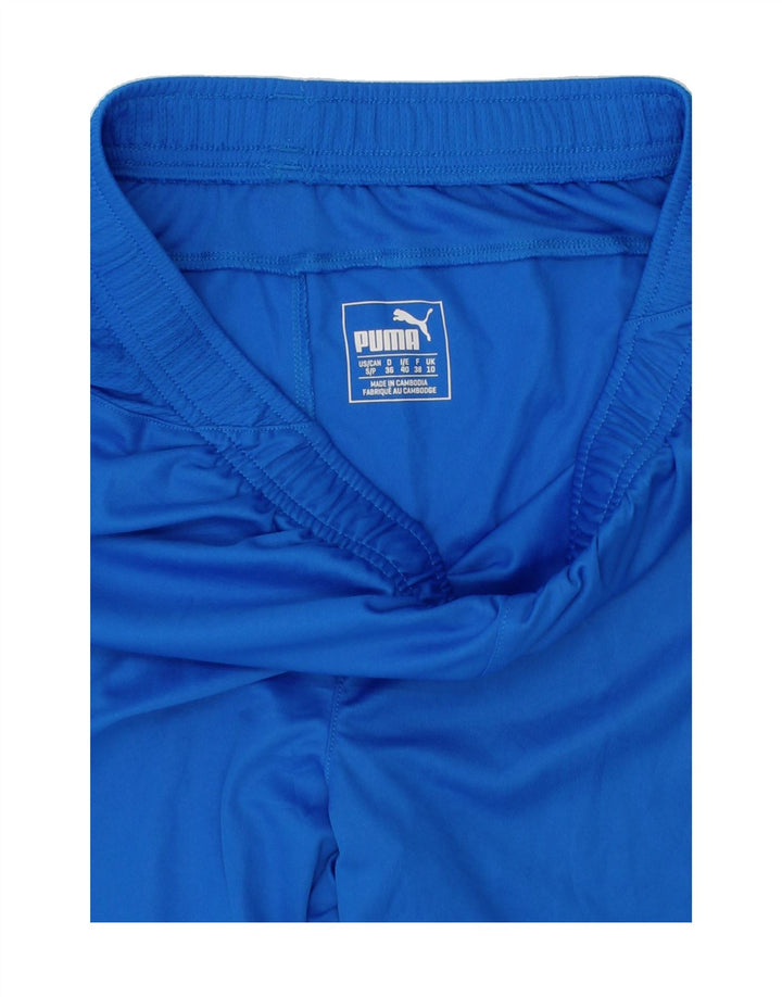 PUMA Womens Sport Shorts UK 10 Small  Blue Colourblock Vintage Puma and Second-Hand Puma from Messina Hembry 