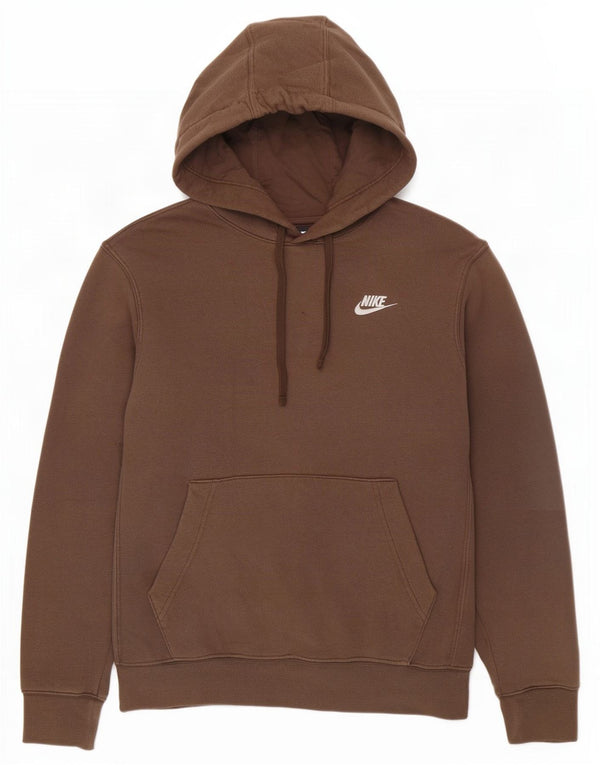 Męski sweter z kapturem Nike, mały, beżowy, bawełniany