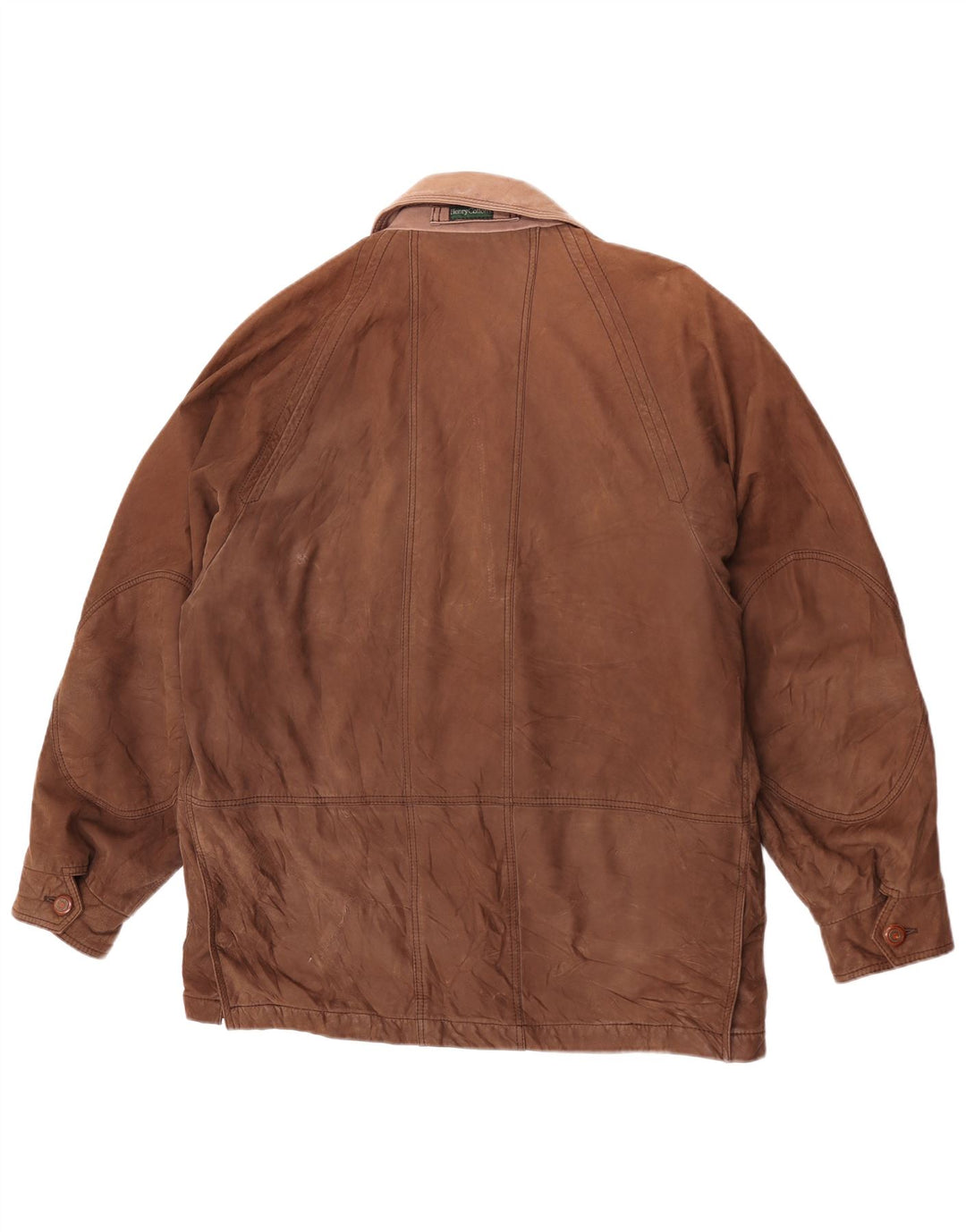 Męska, wytrzymała kurtka skórzana Henry Cottons IT 50, duża brązowa skóra
